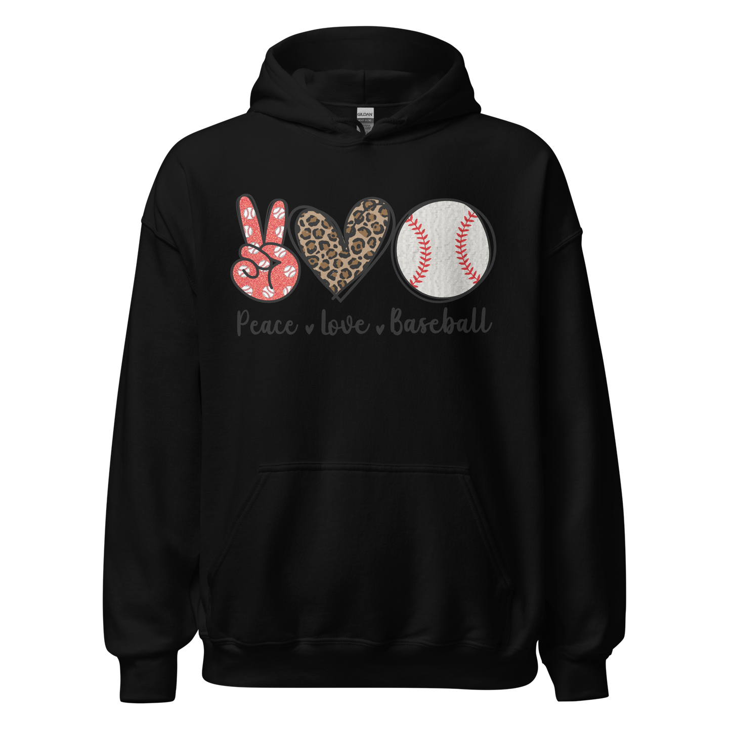 "Peace, Love, Baseball" Hoodie