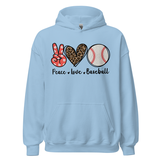 "Peace, Love, Baseball" Hoodie